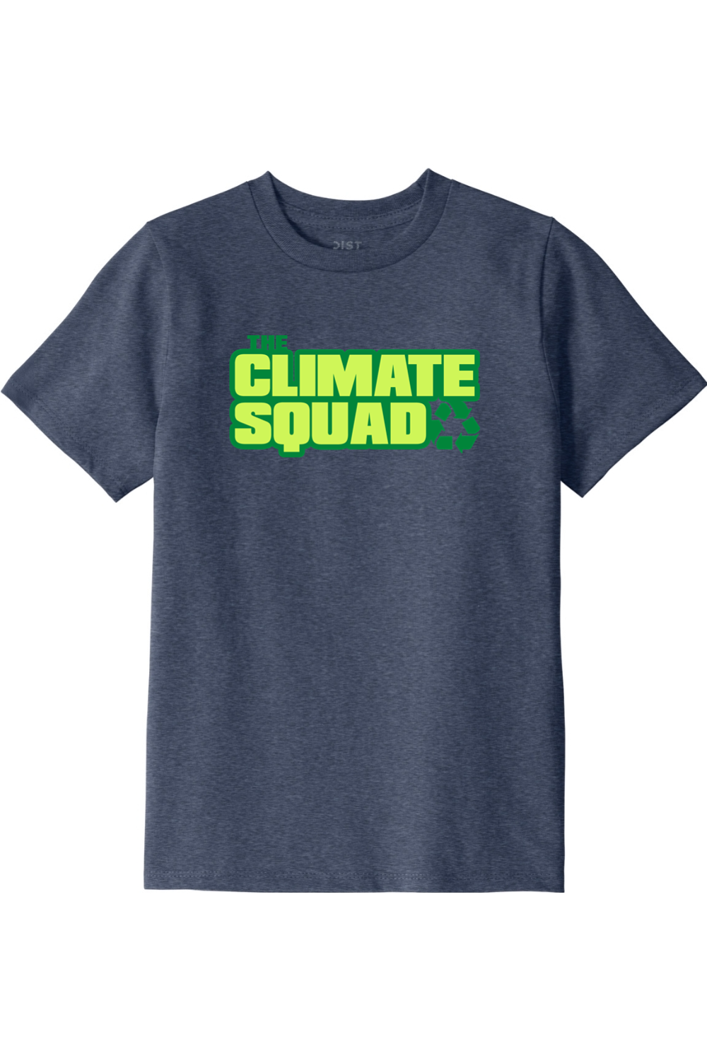 Youth 100% Recycled Material T-Shirt The Climate Squad Logo