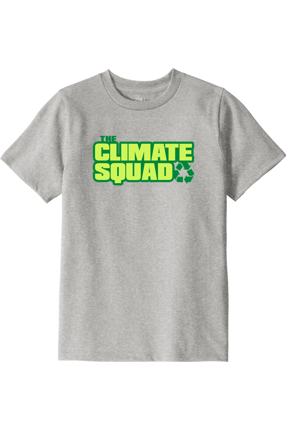 Youth 100% Recycled Material T-Shirt The Climate Squad Logo