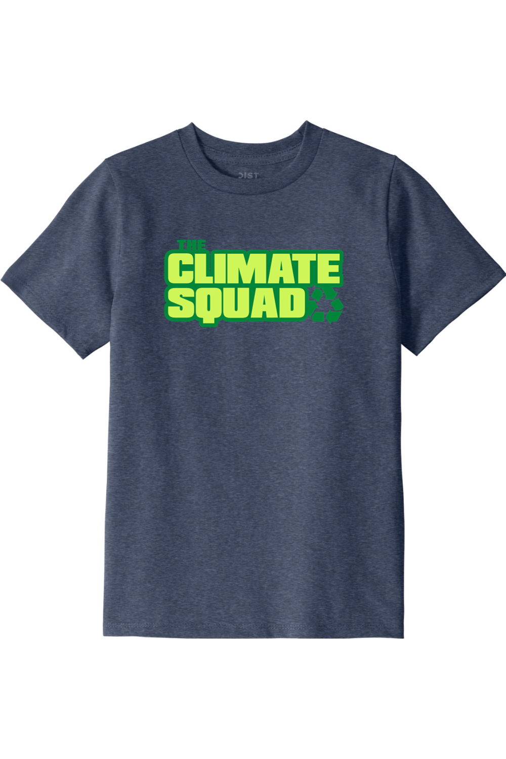 Camiseta juvenil de material 100 % reciclado con el logotipo de The Climate Squad